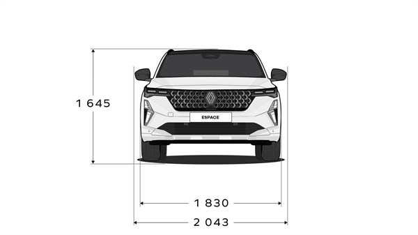dimensions - Renault Espace full hybrid E-Tech