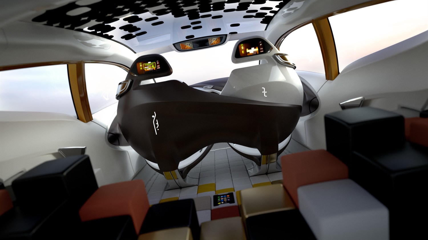 Renault R-SPACE Concept - intérieur vu de la planche arrière
